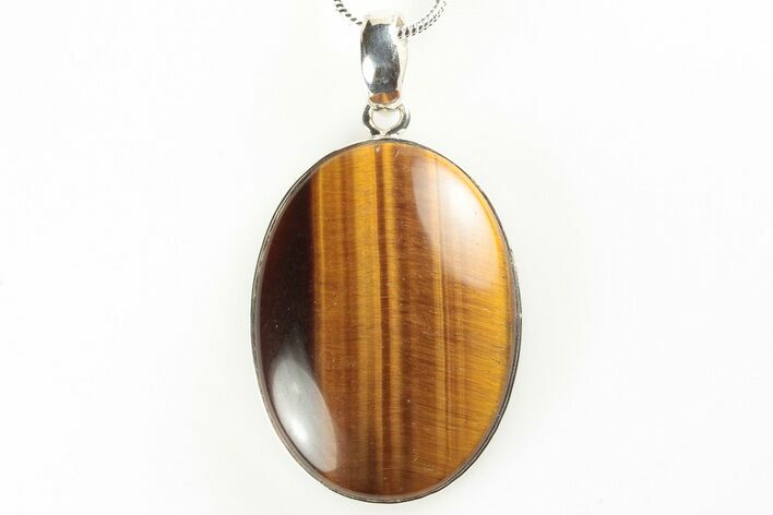 Tiger's Eye Pendant (Necklace) - Sterling Silver #192356